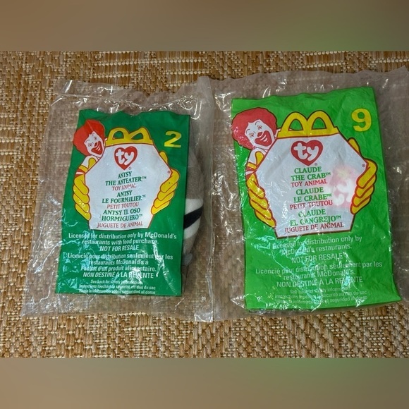 Ty Other - McDonald's Vintage Bundle of 2 Ty Original Teenie Beanie Babies,1999,NWT
